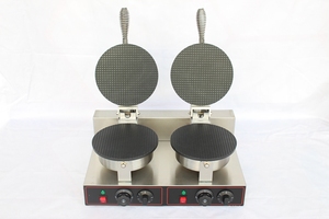 Máy Làm Bánh Quế Điện Thương Mại Máy Làm Bánh Quế Hai Đầu Máy Làm Kem Ốc Quế 2 Đĩa - Product Image 5