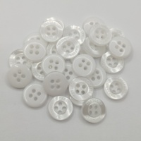 Botones de Resina de 4 Agujeros con Logotipo Personalizado, Botones de Plástico Blancos para Camisas, Botones de Poliéster para Ropa de Hombre, Camisa Polo