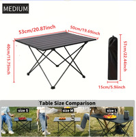 Table pliante en fer pour œufs roulés - Pliable et facile à transporter, mobilier d'extérieur pour barbecue, camping, voyages en moto et randonnée