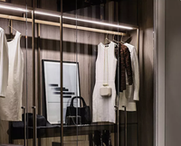 Luminaires ronds à LED pour armoire avec clip pour une installation facile, profil LED suspendu pour armoire