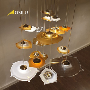 Lámpara de Araña de Cristal LED de Diseño Moderno 2023, Forma de Concha Anómala, Decoración Personalizada de Alta Gama - Product Image 4