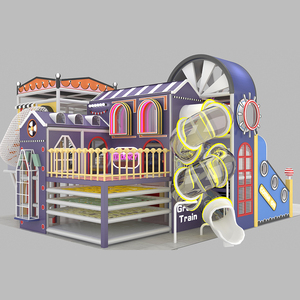 Aire de jeux commerciale thème château petite aire de jeux intérieure pour enfants avec filet d'escalade - Product Image 3