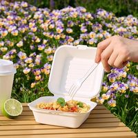 Cajas de Hamburguesas de Lujo de Doble Capa, Papel Kraft con Revestimiento de Aluminio para Restaurantes Gourmet, Caja para Hamburguesas, Caja Marrón