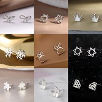 Pendientes de plata 925 para estudiantes femeninas nicho diseño Simple sentido pendientes avanzados 2023 nuevos pendientes de estilo Ins de moda