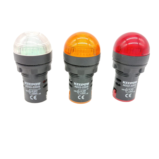 AD22-22HS AD16-22HSPanel Mount Power Indicator Pilot Signal Light Lamp 22MM 220V