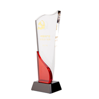 Impression couleur de haute qualité personnaliser le trophée en cristal K9 Crystal Glass Award pour cadeau souvenir