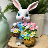 Décoration de bureau à la maison résine artisanale lapin drôle lisant un livre Figurine cadeau de vacances créatif Statue