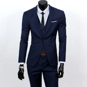 Traje de Novio Personalizado de 3 Piezas, Traje Masculino con Solapa, Trajes para <span class=keywords><strong>Hombre</strong></span> Hechos a Medida, <span class=keywords><strong>Terno</strong></span> Slim para Novio - Product Image 5
