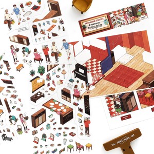 Mr.Paper Pegatinas Decorativas Grandes <span class=keywords><strong>de</strong></span> PET para Acuario, Set Mi Pequeña Cabaña, 32 Pegatinas Divertidas y Creativas para DIY - Product Image 3