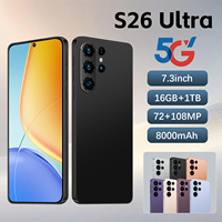 Smartphone S26 Ultra 7,3 pouces 90Hz Android 15 16 Go 1 To Deca Core 8800 mAh 5G Double SIM Reconnaissance Faciale GPS
