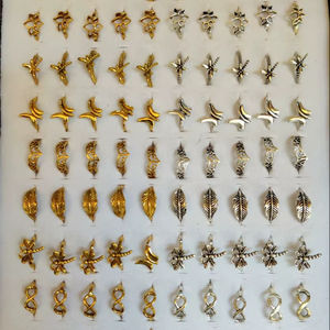 Bague en laiton de style bohème, bijoux fantaisie en gros, or et argent, pour elle, bague vintage avec pierres précieuses. - Product Image 1