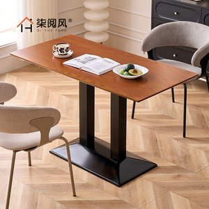 Mesas y Sillas <span class=keywords><strong>de</strong></span> Comedor Comerciales <span class=keywords><strong>de</strong></span> Madera Maciza Personalizables para Uso en Tiendas <span class=keywords><strong>de</strong></span> Té con Leche, Restaurantes <span class=keywords><strong>de</strong></span> Fideos, Cafeterías y Desayunos - Product Image 4