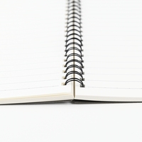 Cahier à spirale en option Choisissez A5 B5 ou A6 80 feuilles Couverture PP étanche avec reliure à spirale en métal Design plat ouvert