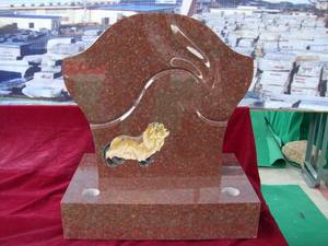 花崗岩の石の記念碑カスタムヘッドストーン記念犬の墓石パーソナライズされた猫の墓石ペットの写真付き - Product Image 6