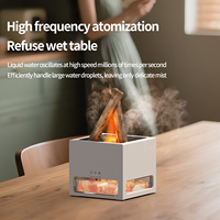Diffuseur d'huiles essentielles en gros, style rétro, en forme de feu de camp, humidificateur à pierre de sel de l'Himalaya avec minuterie, diffuseur de parfum d'ambiance