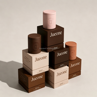 Pot à bougie vide de luxe moderne en gros avec couvercle, support rond original en ciment pour la fabrication de bougies en cire de soja