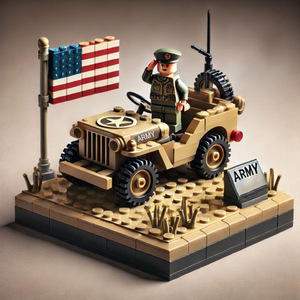 ABS Duty Uniform Figure Scene Block Set 1:12 Scale Model Toy DIY Construction <strong>Kit</strong> for Creative Desktop <strong>Diorama</strong> Assembly - Product Image 2