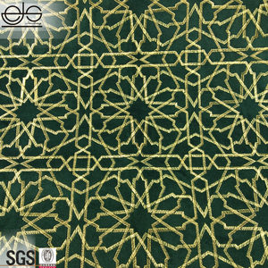 Turquía 25 colores poligonal dorado bordado cortina de tela de terciopelo - Product Image 4