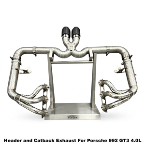 Vortex Lightweight Stainless Steel Header Exhaust System With Vacuum Valve For Porsche 992 GT3 4.0L Racing - Product Image 1