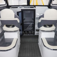 Yacht de luxe de 7,5 m (25 pieds) à coque en V profond, bateau de croisière familial avec moteur hors-bord, état neuf, bateau de pêche en aluminium à vendre