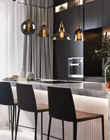 Luminaire suspendu miniature rétro créatif électroplaqué pour cuisine, salle à manger, bar