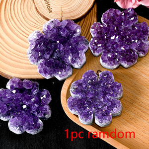 Venta al por Mayor de Amatista Natural en Forma de Trébol de Cuatro Hojas, Cristal Crudo para Sanación, Reiki, Decoración del Hogar y Suministro de Regalos - Product Image 5