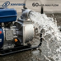 Pompe à eau diesel à débit massif de 60 m³/h, 3 pouces, 178F, 296 cm³, 6,0 CV, 80 mm, haute capacité pour l'irrigation des grandes exploitations agricoles et le drainage municipal