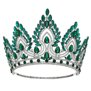 Lussuosa Tiara <span class=keywords><strong>da</strong></span> Sposa con Design Incrostato di Strass e Diamanti, Elegante Corona Barocca <span class=keywords><strong>da</strong></span> <span class=keywords><strong>Regina</strong></span> per Cerimonie Nuziali e Feste - Product Image 3