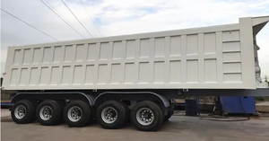Semi-remorque benne basculante arrière de première qualité pour le transport de sable, de pierre et de travaux de terrassement en Chine - Product Image 3