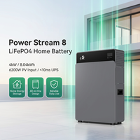Sistema de Almacenamiento de Energía Solar Híbrido Todo en Uno de 4kW 8kWh con Batería LiFePO4 para Respaldo Residencial, Sistema UPS, Montaje en Pared