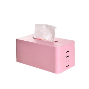 Boîte à mouchoirs en plastique rose, vert, bleu, beige pour la maison, la voiture, le salon, boîte de rangement pour mouchoirs à tirer - Product Image 5