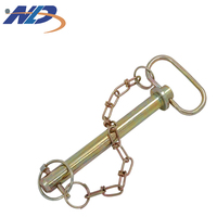 Pasador de Enganche de Liberación Rápida para Remolque de Tractor, Galvanizado en Negro, de Zinc, con Anillo de Agarre, 6 mm x 45 mm, con Cadenas, Precio de Fábrica NLD