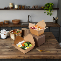Boîtes alimentaires jetables imprimées en papier kraft, boîtes à gâteaux, boîtes à snacks, emballages pour gâteaux, boîtes à cupcakes, emballages pliables