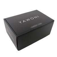 Boîte d'Expédition Postale en Carton Ondulé Noir Mat pour Vêtements Boîtes d'Envoi Postales en Papier avec Vernis Sélectif UV