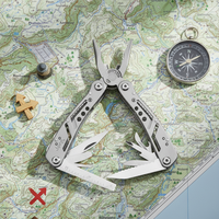 Outil multifonction portable en acier inoxydable pour le camping en plein air, outil combiné pliable, pinces de survie d'urgence multi-usages