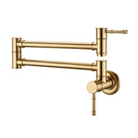 Robinet mural quatre voies en cuivre chromé, moderne et minimaliste, pour eau purifiée à consommation directe, idéal pour cuisinière et évier de cuisine