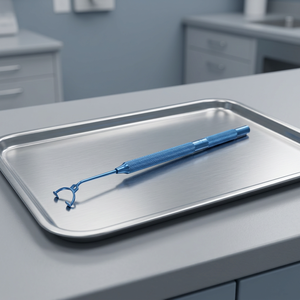 Outil de rétraction chirurgicale en métal bleu, instrument manuel pour la chirurgie générale, certifié CE Classe I - Product Image 1