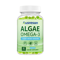 Compléments alimentaires en gommes d'algues oméga-3 végétaliennes OEM, soutiennent la santé du cerveau et des yeux, alternative végétale à l'huile de poisson, gommes d'algues oméga-3 végétaliennes