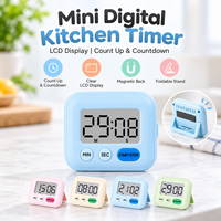 Mini minuteur de cuisine numérique avec dos magnétique, écran LCD, compte à rebours et compte à rebours progressif pour la cuisine, la pâtisserie, la salle de classe et l'étude