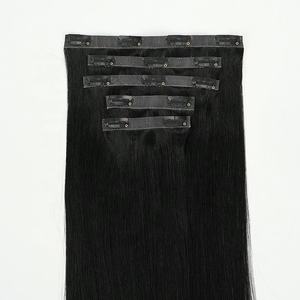 Cheveux chinois vierges de bonne qualité, extensions de cheveux à clips sans couture, double trame, double trame, 100% cheveux humains - Product Image 3