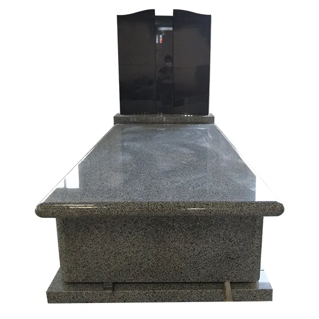 Iki renkli granit mezar taşı geleneksel tasarım avustralya tarzı mezar taşı mezar taşı anıt
