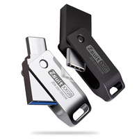 Flashdisk Mini Metal USB dengan Logo Custom Gratis, Tipe-C, Pen Drive USB 3.0 Kecepatan Tinggi, Memory Stick, Thumb Drive, Memoria USB 8GB-256GB, Clé USB