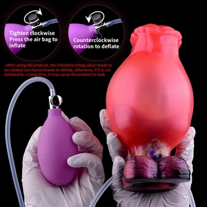 Red Dragon - Dildo anal inflable de monstruo de fantasía con eyaculación, ventosa y función de eyaculación, masturbador gay, venta al por mayor - Product Image 4