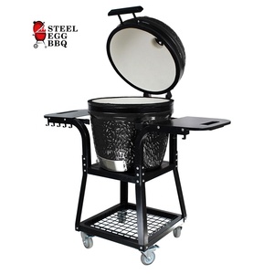 <span class=keywords><strong>Griglia</strong></span> BBQ Kamado SEB Polonia <span class=keywords><strong>con</strong></span> Carrello, Barbecue in Ceramica Kamado Bono, <span class=keywords><strong>Forno</strong></span> Tandoori a Carbone - Product Image 5
