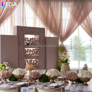 LEDA Hot selling Wedding Party Decoration <b>Backdrop</b> pink Flower Box Arch Welcome Sign <b>Backdrop</b> Panel for Wedding Decor - Product Image 4