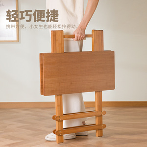 <b>Folding</b> Wooden Square Dining <b>Table</b> 60x60 Cm For Home Dormitory Use - Product Image 4