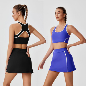 Robes de <span class=keywords><strong>tennis</strong></span> 2 pièces pour femmes Tenues de <span class=keywords><strong>tennis</strong></span> Golf Activewear Exercise Workout Dress High Waisted Skirt Sets Golf Outfits - Product Image 2