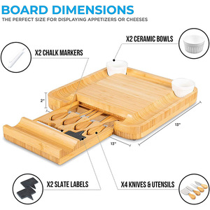 Ensemble <span class=keywords><strong>de</strong></span> planches à fromage personnalisées, <span class=keywords><strong>planche</strong></span> à <span class=keywords><strong>charcuterie</strong></span> personnalisée, <span class=keywords><strong>planche</strong></span> à fromage en bambou extra large et ensemble <span class=keywords><strong>de</strong></span> couteaux - Product Image 3