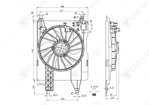 OE #   7701054967 7701057254 <span class=keywords><strong>Ventilateur</strong></span> de refroidissement du moteur de voiture Radiateur 12V DC Moteur de condenseur Ensemble de carénage pour RENAULT MEGANE Pièces automobiles - Product Image 5