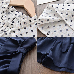 Ropa de Verano para Bebés, Camisa de Lunares para Niñas Pequeñas, Pantalones Cortos, Conjuntos de Ropa de Boutique para Niñas de Alta Calidad, Conjuntos de 2 Piezas - Product Image 5